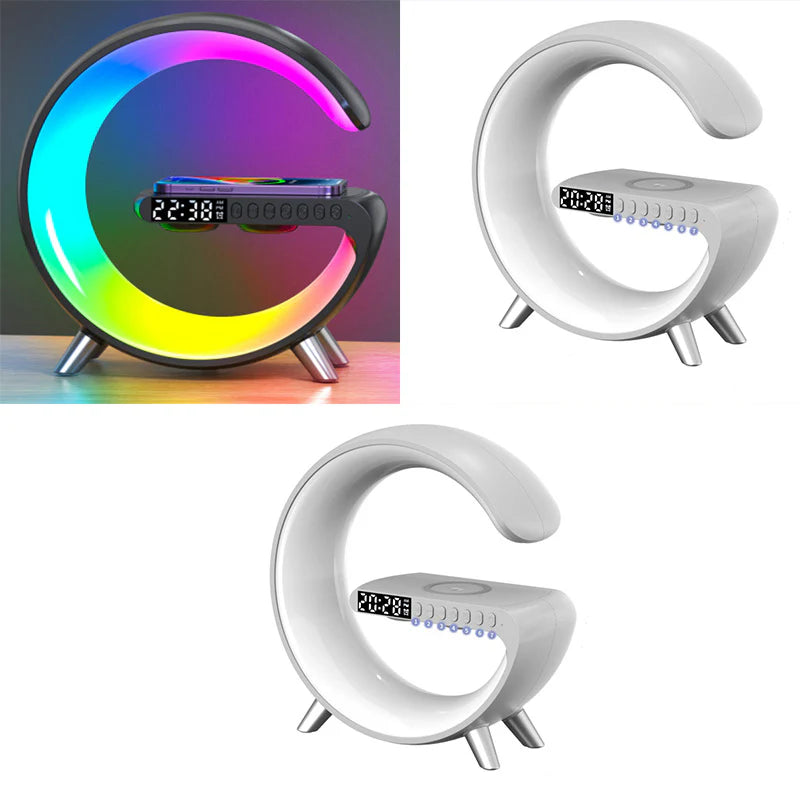 RadiantGlow G-Smart LED Lamp The Ultimate All-in-One Bluetooth Speaker, Wireless Charger, and Atmosphere Light with App Control