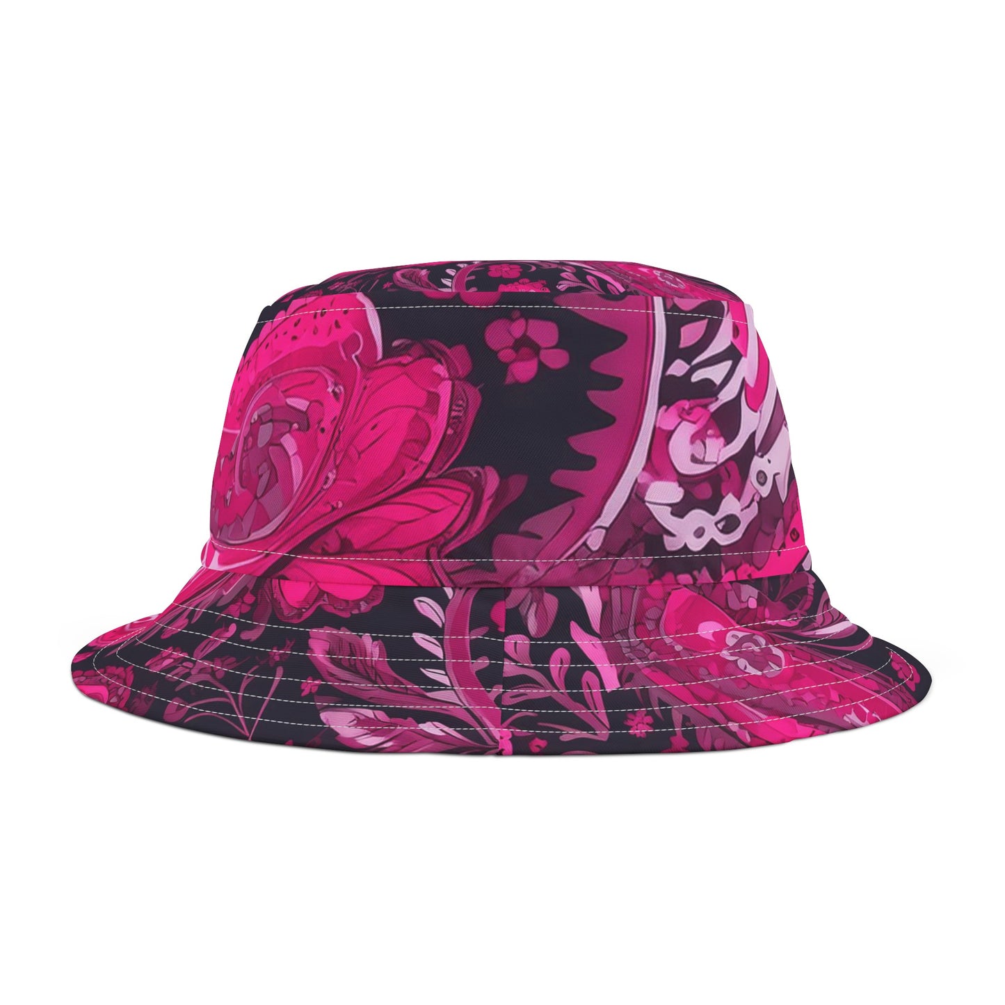 Vibrant Hot Pink Bucket Hat for Women