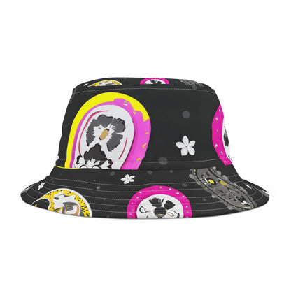 Black Multicolor Bucket Hat