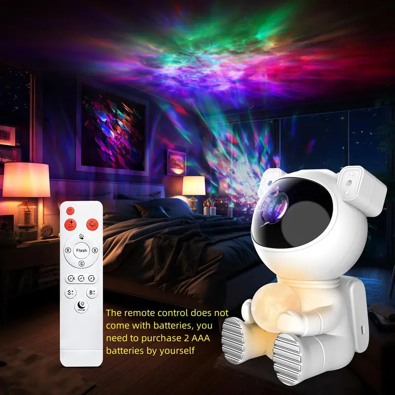 Father'S Day Gift Astronaut Design Galaxy Projector Night Light for Father'S Day Gift, Portable Star Projector Night Light, Mother'S Day Gift, Ambient LED Light for Bedroom Living Room Home Party Spring Decor