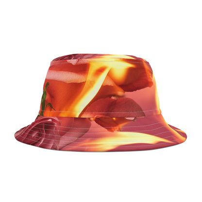 Fire Rose Ladies Bucket Hat